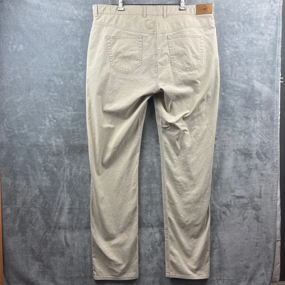 Peter Millar Pants Men 38x32 Khaki Chino Stretch Pima Cotton Golf CountryClub